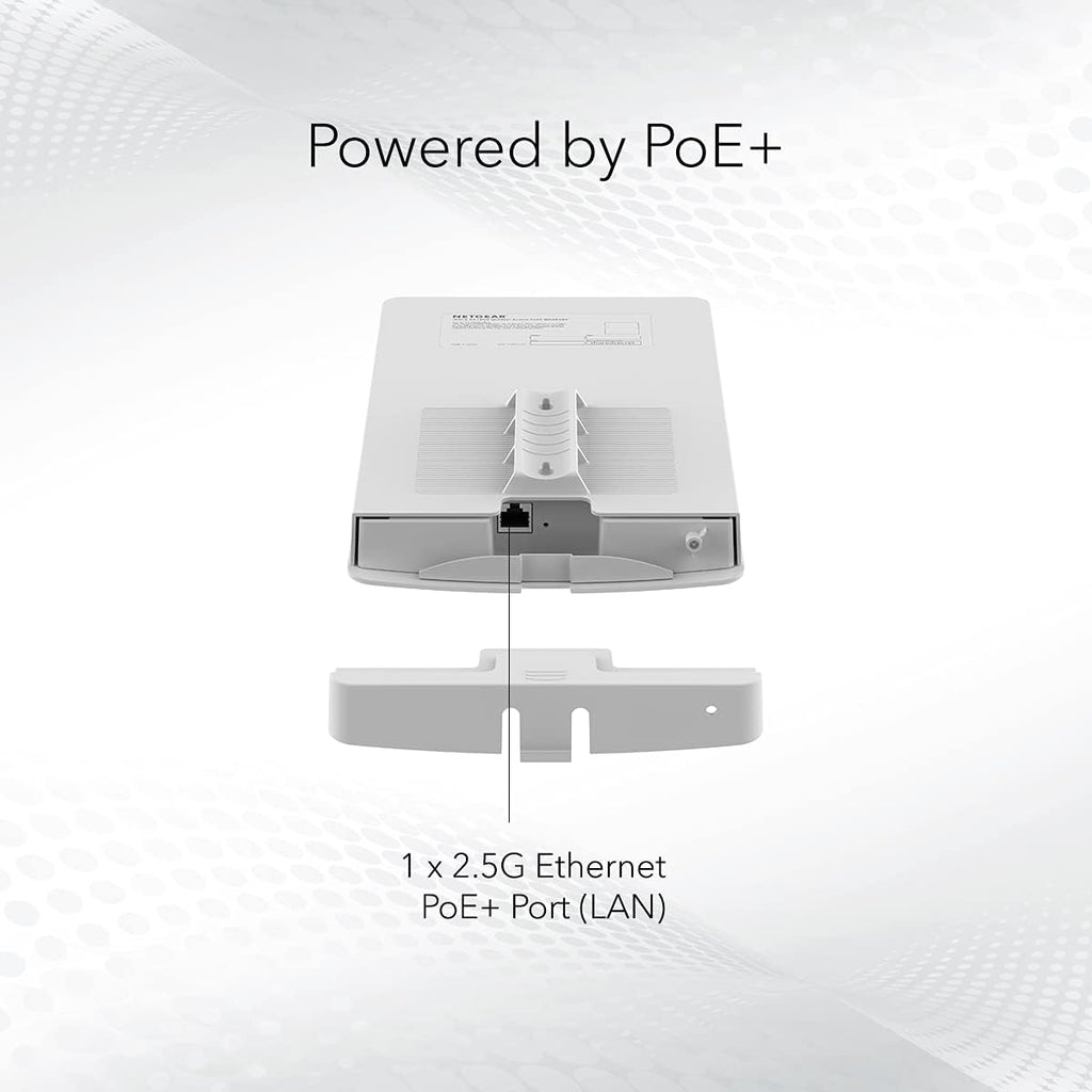 NETGEAR Wireless Outdoor Access Point (WAX610Y) - WiFi 6 Dual-Band AX1800 Speed | Up to 200 Devices | 1x2.5G Ethernet Port | IP55 Weatherproof | 802.11ax | Insight Remote Management | PoE+ Powered