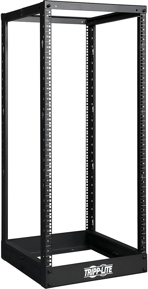 Tripp Lite 25U 4-Post Open Frame Rack, Network Equipment Rack, 1000 lb. Capacity (SR4POST25)