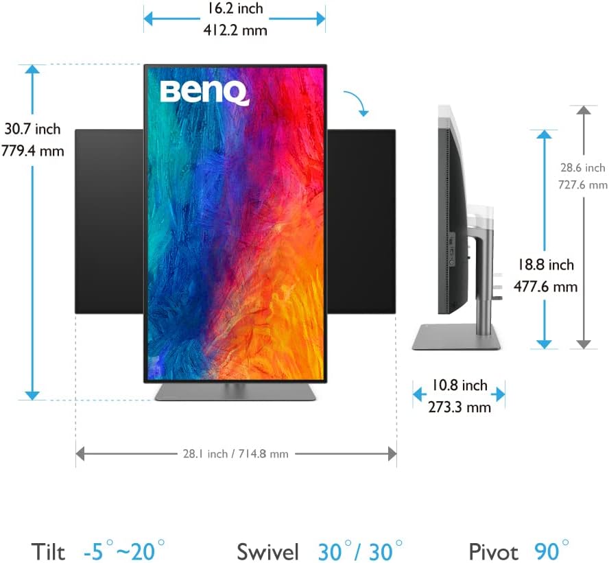 Monitor 31.5' LED IPS PD3220U 3840 x 2160 4K Ultra HD Tempo di Risposta 5 ms