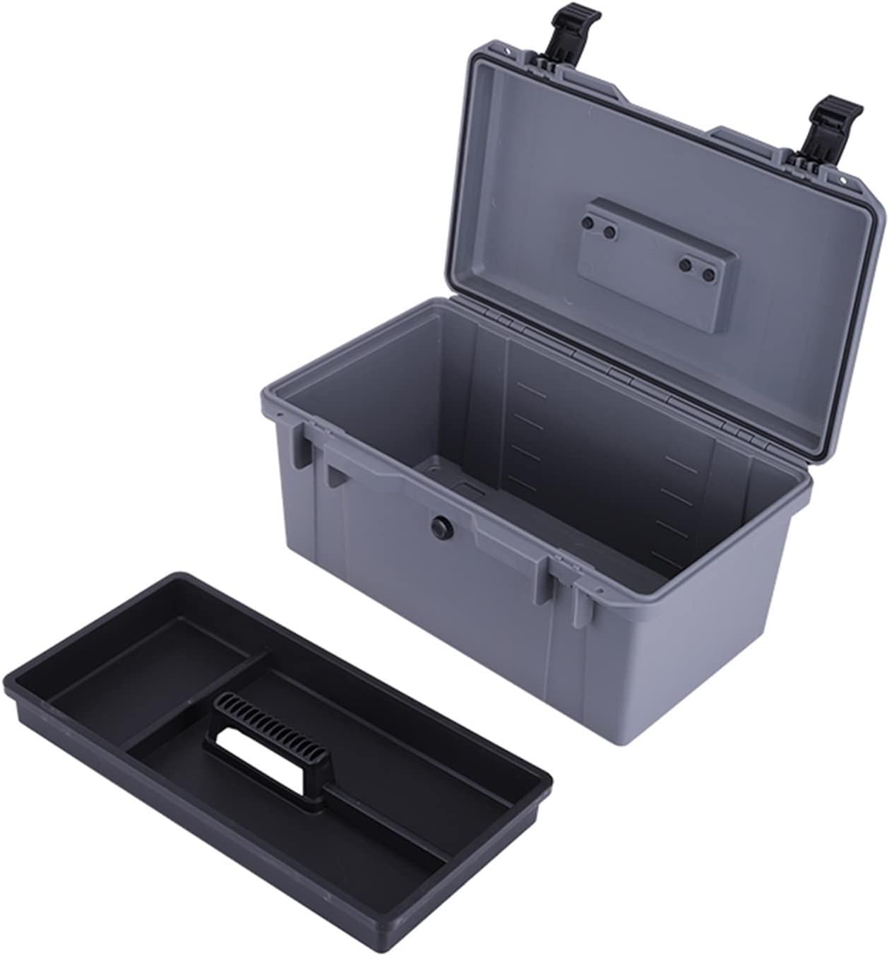 Portable Tool Box Portable Tool Box Organizer, Plastic Small Tool Box with Latch and Removable Tray, Lockable Tool Storage Box Small Parts Box (Size : 46 * 25 * 23cm)