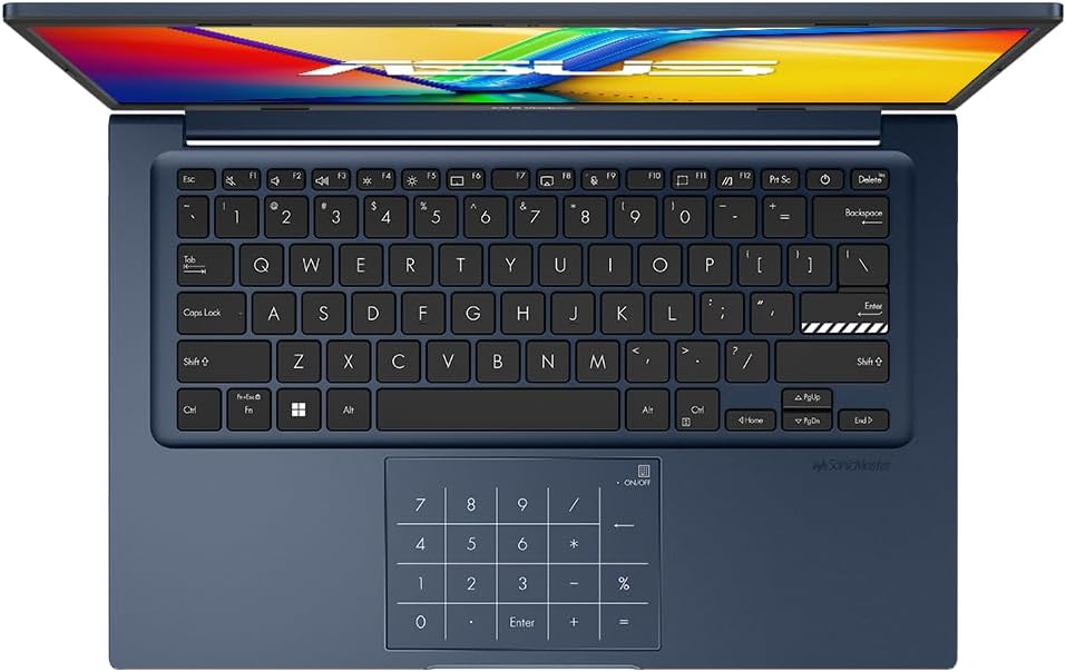 ASUS 2025 Laptop | Vivobook 14 | 14' 1920 x 1080 | Intel-10 Core i5-1334U | Intel Iris Xe Graphics | 12GB DDR4 | 256GB SSD | Windows 10 Home | Wi-Fi 5 - Bluetooth 5-720p HD Camera - Quiet Blue