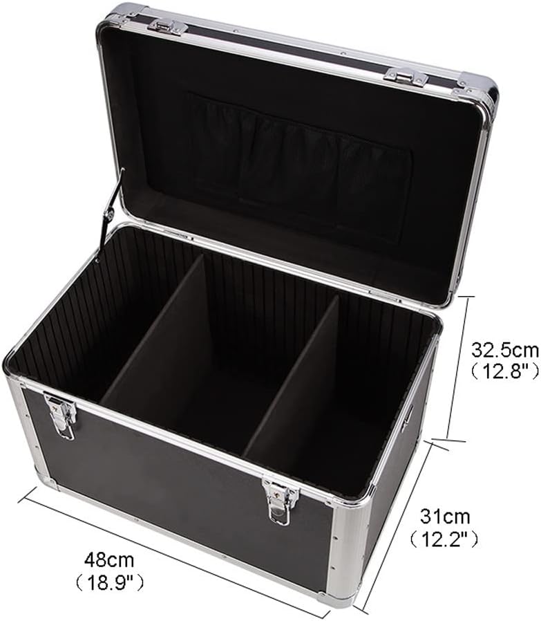 Portable Tool Box Hardware Toolbox Aluminum Carrying Case Toolbox Household Organizer Multi-Purpose Metal Case Small Parts Box (Color : B)