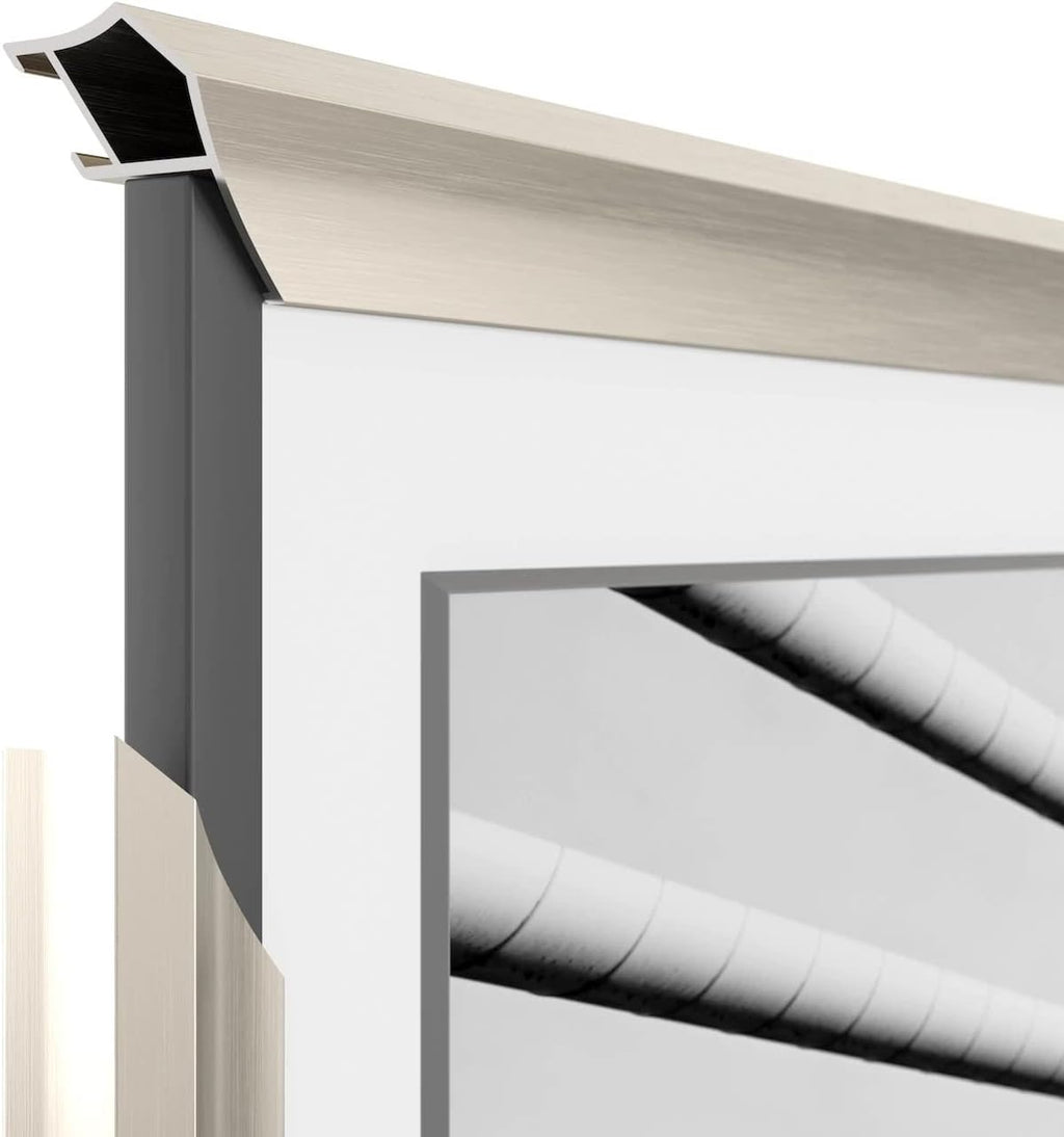 German Silver Prismatic 50' Alloy Deco TV Frame - Compatible ONLY with Samsung The Frame TVs (Fits 2021-2026, LS03A, LS03B, LS03C, LS03D, LS03FA)