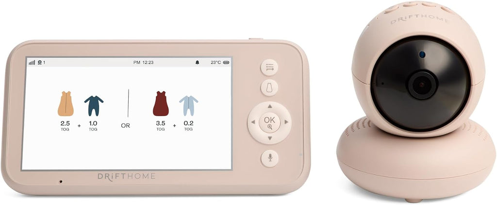 ergoPouch Drift Home Baby Monitor and Smart TOG Guide – Non-Wi-Fi Monitor with Sleep Tracking, Night Light, and Intelligent TOG Dressing Guide for Safer Sleep