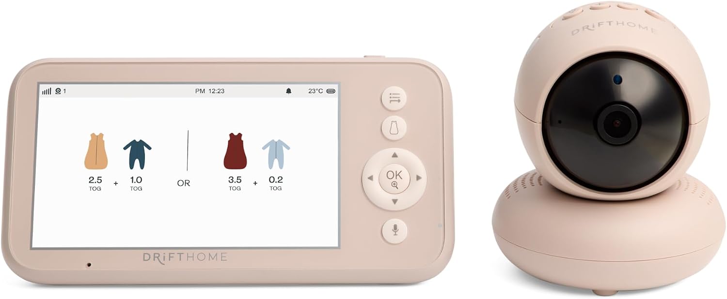 ergoPouch Drift Home Baby Monitor and Smart TOG Guide – Non-Wi-Fi Monitor with Sleep Tracking, Night Light, and Intelligent TOG Dressing Guide for Safer Sleep
