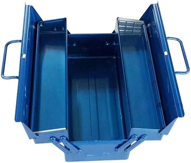 Storage Home Hardware Toolbox Thickened Iron Storage Box Blue Handheld Maintenance Box Ndustrial Grade Electrician Box for Garage