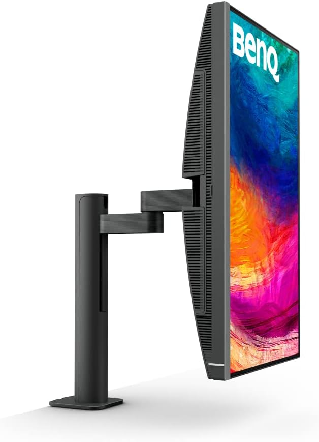 BenQ PD2706UA 27-inch Ergo Arm 4K UHD Monitor, USB-C, P3, DisplayHDR 400, IPS, Factory-Calibrated, DualView, Darkroom & Animation Modes, CAD/CAM & ePaper Modes, Hotkey Puck G2, KVM