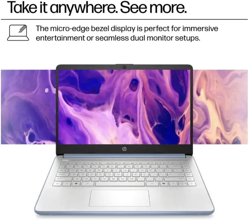 HP 2025 Student Business Laptop, Intel Processor N150(up to 3.6 GHz), 14 Inch LED Screen,8G RAM, 128GB Storange,1 Year Office 365, Windows 11 Home,w/YYY Accessories,Sky Blue