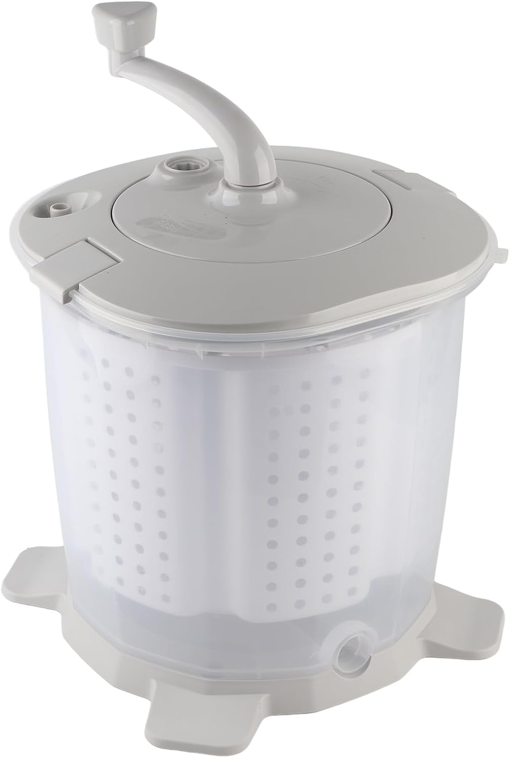 Portable Mini Washing Machine, 1200RPM Fast Dry Manual Hand Clothes Washer, Small Clothes Folding Washing Machine for Underwear Baby Clothes Socks (Nordic Grey)