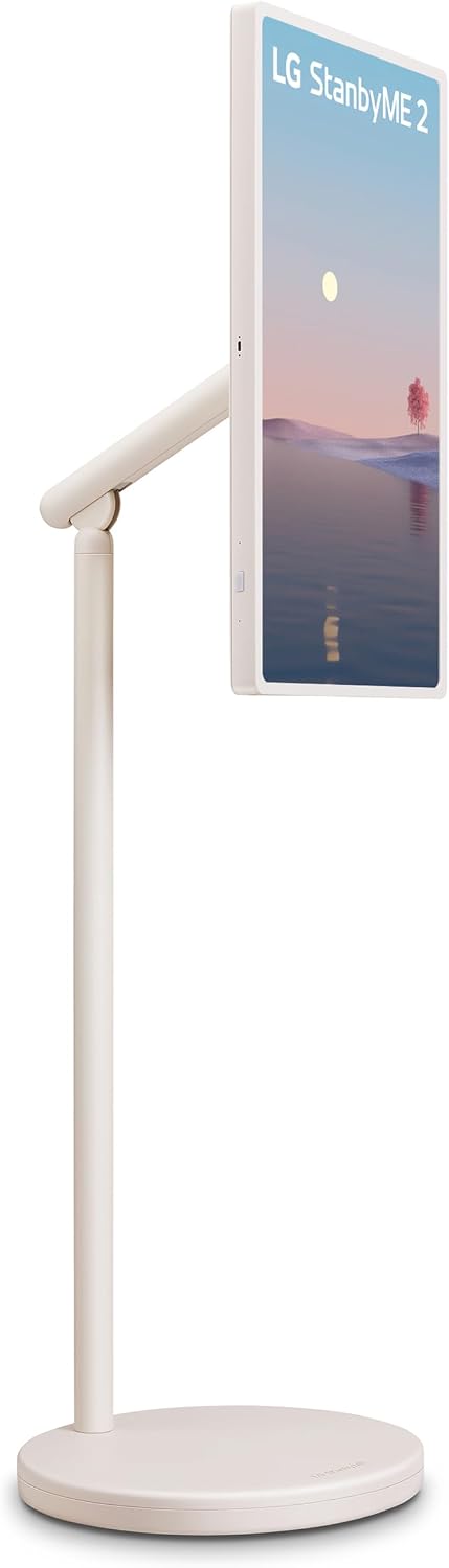 LG 27-Inch StanbyME 2 with Folio Cover, Portable Touch Screen, Dolby Vision, HDR10, Filmmaker Mode, Built-in Battery, Full Swivel Rotation (27LX6TYGA, 2025)
