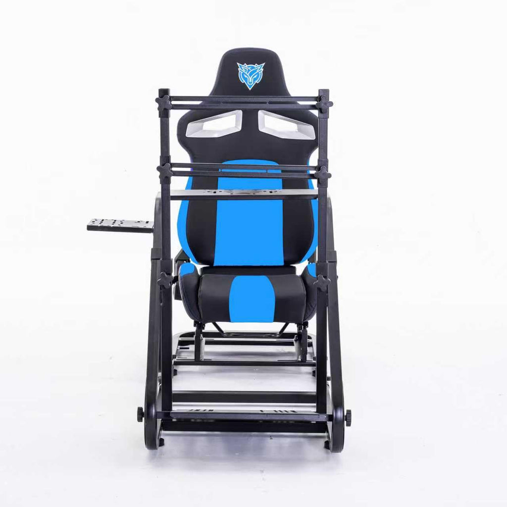 Runboll Racing Simulator Cockpit with Monitor Mount Fits for Logitech G923/G29/G920, Fanatec, Thrustmaster, and PXN, Adjustable Driving Simulators Without Handbrake, Pedals, Shift and Monitor
