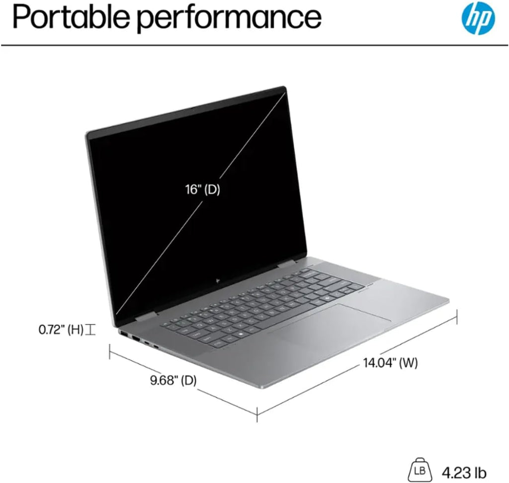 HP Envy x360 16' 2-in-1 Laptop, AMD Ryzen 5 8640HS AI Processor, FHD+ Touchscreen, Wi-Fi 6E, Windows 11 Pro, Fast Charge, Recycled Metal Design (2024), W/Stylus Pen (8GB RAM | 512GB PCIe SSD)