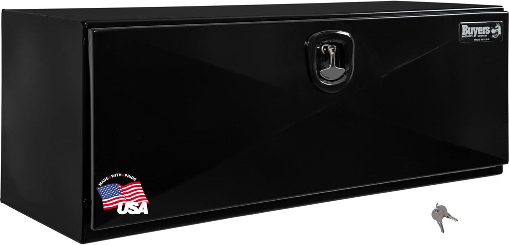 Buyers Products 1752810 Black Steel Pro Series Steel Underbody Truck Box, Toolbox for Utility Heavy Duty Work Vehicles 48x18x18 Inch, Toolbox for Utility Heavy Duty Work Vehicles