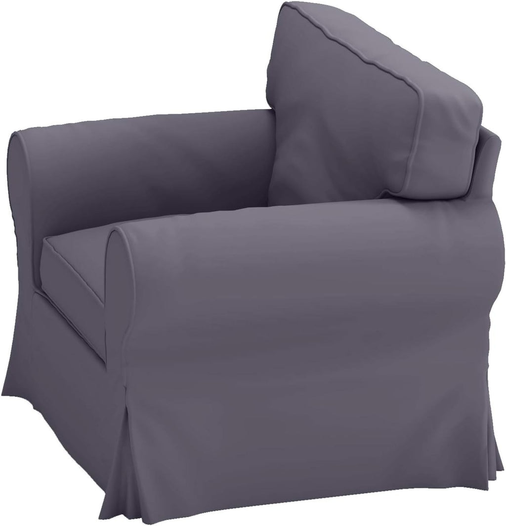 Heavy Duty UPPLAND (Not EKTORP) Sofa Cover Replacement Compatible with IKEA UPPLAND 3 Seat Sofa, Loveseat, Armchair, Sectional Corner, or Footstool Slipcover Only (Uppland Chair Dark Gray)
