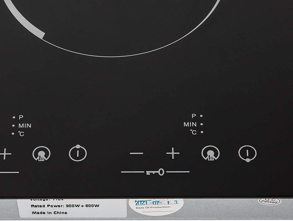 Electric Ceramic Cooktop 110V Built-in Electric Stove Top Induction Radiant Cooktop Sensor Touch Control 2/3/4 Burners 9 Power Levels, 120 Min Timer for Home All Cookware (2 Burners)