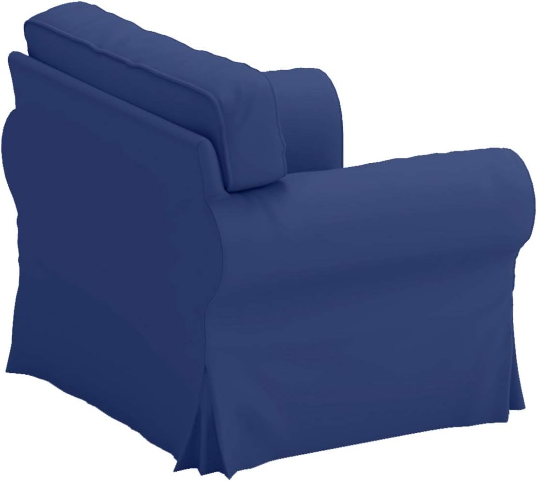 Heavy Duty UPPLAND (Not EKTORP) Sofa Cover Replacement Compatible with IKEA UPPLAND 3 Seat Sofa, Loveseat, Armchair, Sectional Corner, or Footstool Slipcover Only (Uppland Chair Cotton Blue)