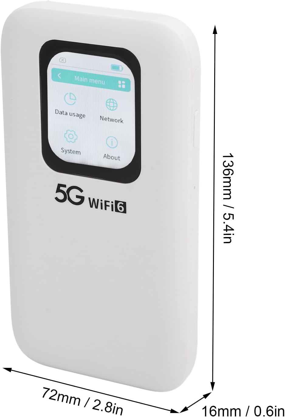 5G Wi Fi 6 Mobile Hotspot, Connects Up to 16 Devices, Portable Band Wi Fi Device, Pocket Hotspot Router with Nano SIM Card Slot, 7100mAh Battery for Travel Business