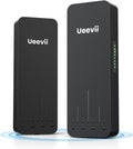 UeeVii Wireless Bridge Point to Point Outdoor | 5.8GHz WiFi Brigdge | 5KM Long Range | Dual 1000Mbps Ports | IP66 Weatherproof | 24V PoE Black for Barn/Farm/Shop