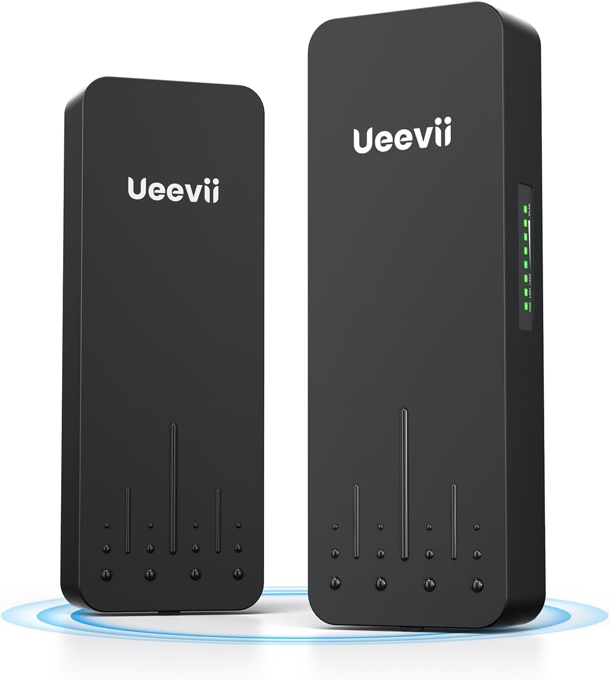 UeeVii Wireless Bridge Point to Point Outdoor | 5.8GHz WiFi Brigdge | 5KM Long Range | Dual 1000Mbps Ports | IP66 Weatherproof | 24V PoE Black for Barn/Farm/Shop