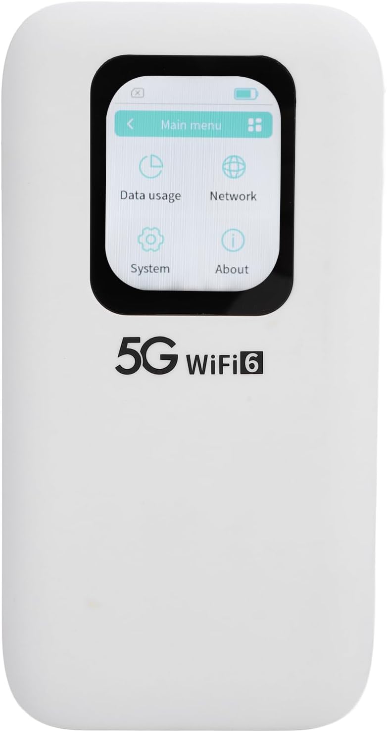 5G Wi Fi 6 Mobile Hotspot, Connects Up to 16 Devices, Portable Band Wi Fi Device, Pocket Hotspot Router with Nano SIM Card Slot, 7100mAh Battery for Travel Business