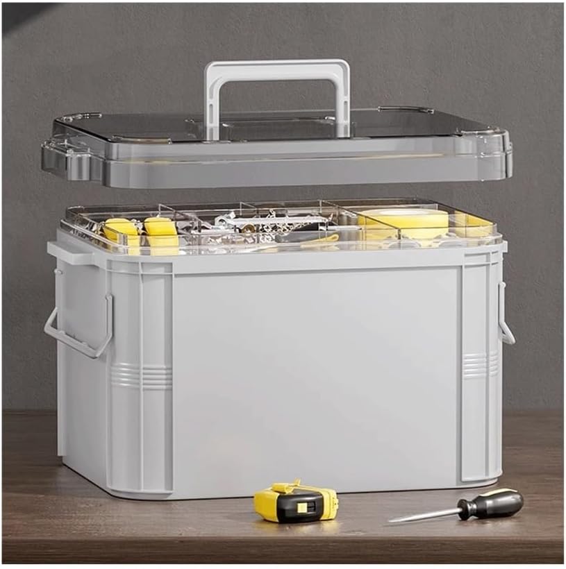 Storage Hardware Toolbox Household Screw Parts Storage Box with Lid Electrical Maintenance Box Multifunctional Art Tool Box for Garage