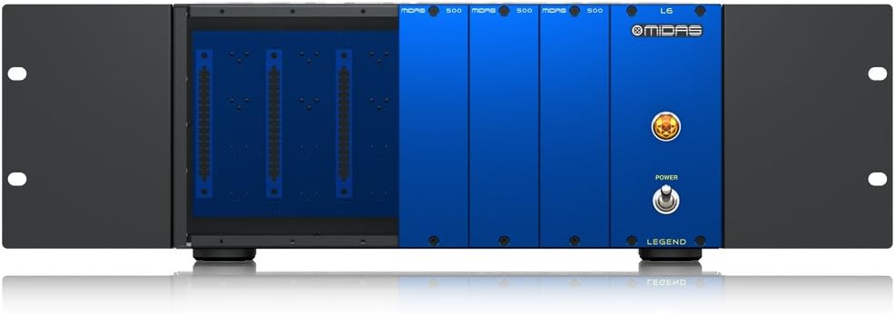 Midas LEGEND L6 - 500 Series Portable Chassis for 6 Modules with Advanced Audio Routing and Rackmount Kit