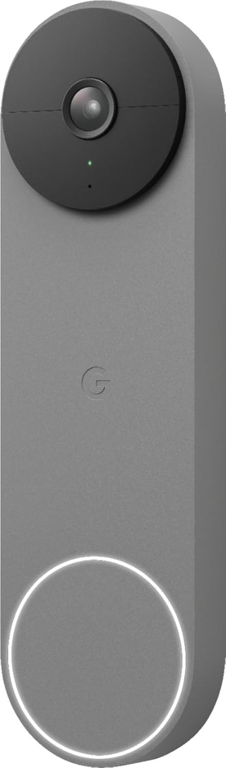 Google Nest Doorbell (Battery) - Wireless Doorbell Camera 960x1280 Video Doorbell - Ash (Renewed)