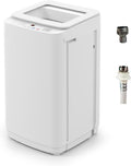 VCJ 17Lbs Portable Washing Machine, Full-Automatic Top Load Washer with 10 Wash Cycles, 3 Water Levels & LED Display, Compact Electric Laundry Washer for Apartment, Dorms, RVs and Camping