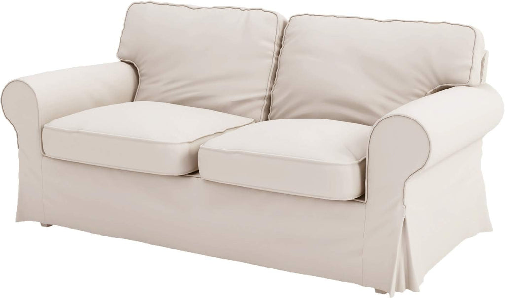 Heavy Duty UPPLAND (Not EKTORP) Sofa Cover Replacement Compatible with IKEA UPPLAND 3 Seat Sofa, Loveseat, Armchair, Sectional Corner, or Footstool Slipcover Only (Uppland 2 Polyester Beige)