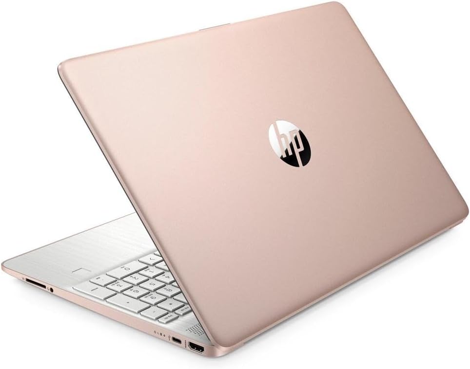 HP 2023 15'' HD IPS Laptop, Windows 11, Intel 4-Core Processor Up to 2.60GHz, 8GB SA RAM, 128GB SSD, HDMI, Super-Fast 6th Gen WiFi, Dale Gold (Renewed)