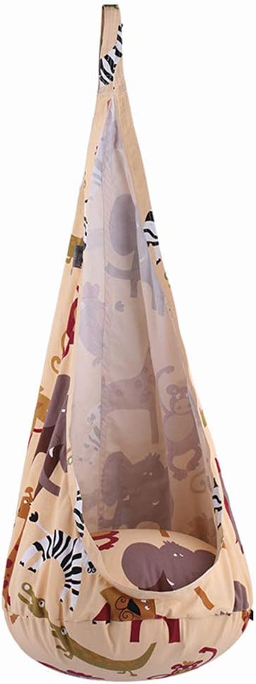 Indoor Baby Swing, Kids Swing Hammock Pod Chair, Outdoor and Indoor use Inflatable Hammock Chair Sensory Seat,Khaki