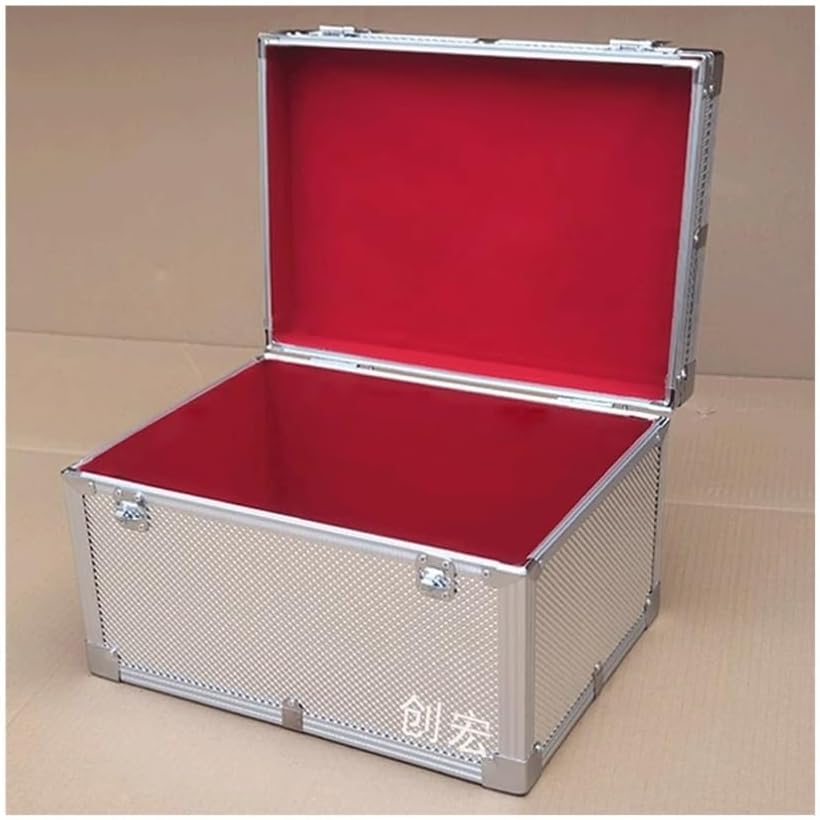 Storage Aluminum Alloy Outdoor Toolbox Office Receipt Box Home Storage Box Object Storage Box Cash Register Zero Cash Box Document Toolbox for Garage