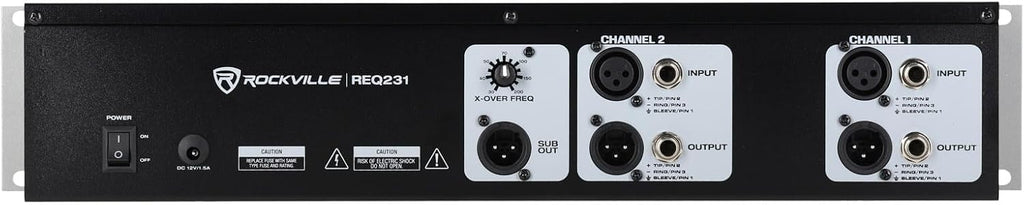 Rockville REQ231 V2 Dual 31-Band Pro Audio Graphic Equalizer, Rackmount, Sub Out, Low/High-Cut for Live Sound