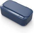 TXTC Small Ultrasonic Cleaner Solution Rechargeable Jewelry Cleaner,Ultrasonic Washing Machine for Jewellery, Watch, Glasses Cleaning,with Jewelry Basket-430ml (Color : Dark Blue)