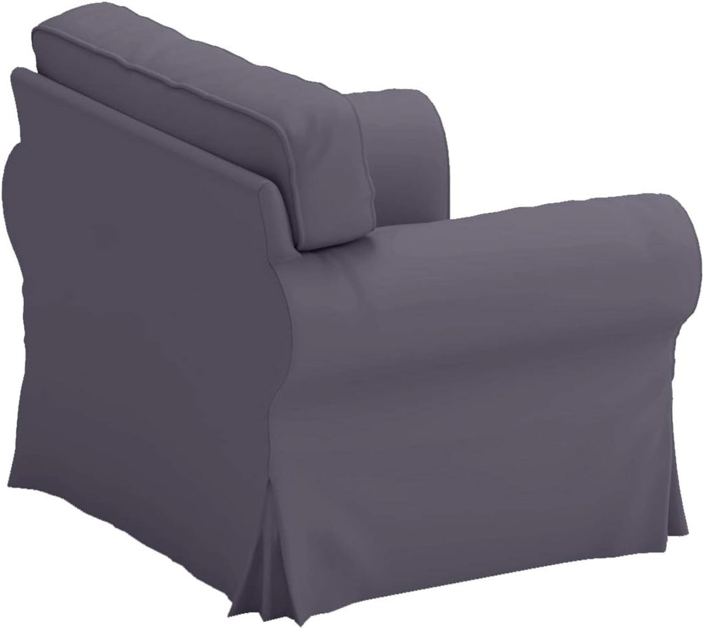 Heavy Duty UPPLAND (Not EKTORP) Sofa Cover Replacement Compatible with IKEA UPPLAND 3 Seat Sofa, Loveseat, Armchair, Sectional Corner, or Footstool Slipcover Only (Uppland Chair Dark Gray)
