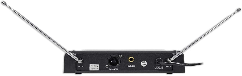 Gemini CDX-2250i Pro DJ Dual Two Deck Rack Mount CD/MP3 Media Player w/USB Bundle with RockvilIe RWM1203VHWireless Dual Handheld Microphone System/Digital Display