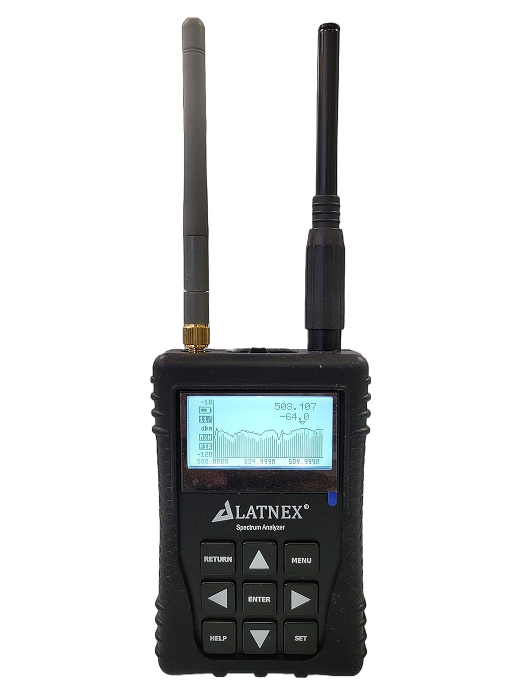SPA-7GE RF Explorer Spectrum Analyzer, 6G Combo+ Handheld Frequency Analyzer for Ham Radio, Wireless Devices, WiFi Networks, Audio Engineers (SPA-7GE: 50KHz to 6.1GHz and Up to 7.5GHz)
