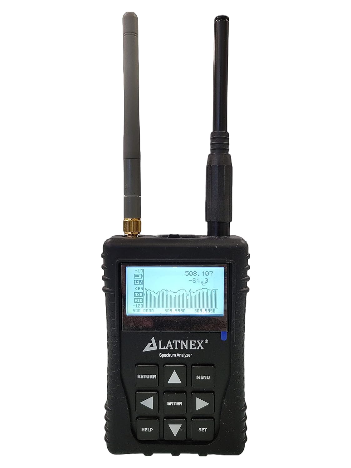 SPA-7GE RF Explorer Spectrum Analyzer, 6G Combo+ Handheld Frequency Analyzer for Ham Radio, Wireless Devices, WiFi Networks, Audio Engineers (SPA-7GE: 50KHz to 6.1GHz and Up to 7.5GHz)