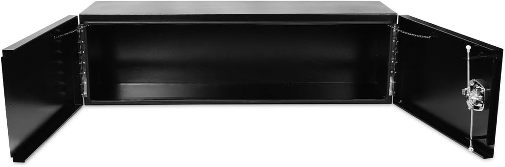 SSN 60'' Inch Black Steel Underbody Truck Box with T-Handle Latch and Barn Door,18 X 18 X 60 Inch Truck Bed Tool Box,Waterproof and Durable Toolbox,for Storage and Organization