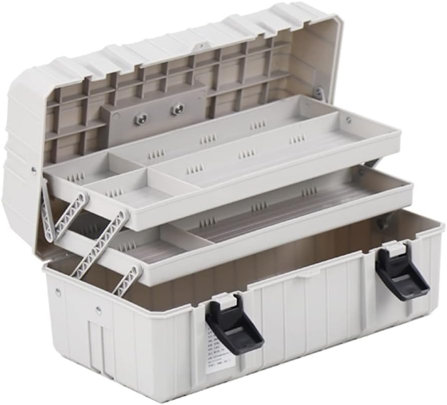 Portable Tool Box Multifunctional Portable Tool Storage Box Three-Layer Folding Hardware Plastic Tool Box Household Tool Parts Storage Box Small Parts Box (Color : D)