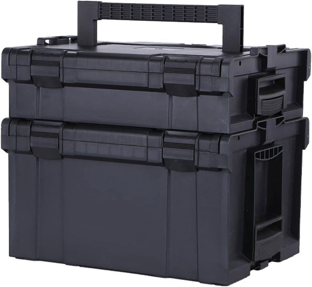 Portable Tool Box Portable Tool Box Organizers, Stackable Plastic Storage Toolbox, Multifunction Tool Case Organizer for Outdoor Home Small Parts Box (Size : Small+Large)