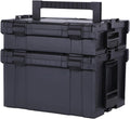 Portable Tool Box Portable Tool Box Organizers, Stackable Plastic Storage Toolbox, Multifunction Tool Case Organizer for Outdoor Home Small Parts Box (Size : Small+Large)