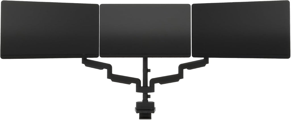 Vari Triple Monitor Arm - VariDesk 3 Computer Monitor Mount Accessory - VESA Compatible Stand with 180 Degree Adjustment - Heavy Duty Articulating Arm - Black