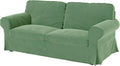 Heavy Duty UPPLAND (Not EKTORP) Sofa Cover Replacement Compatible with IKEA UPPLAND 3 Seat Sofa, Loveseat, Armchair, Sectional Corner, or Footstool Slipcover Only (Uppland 2 Velvet Light Green)
