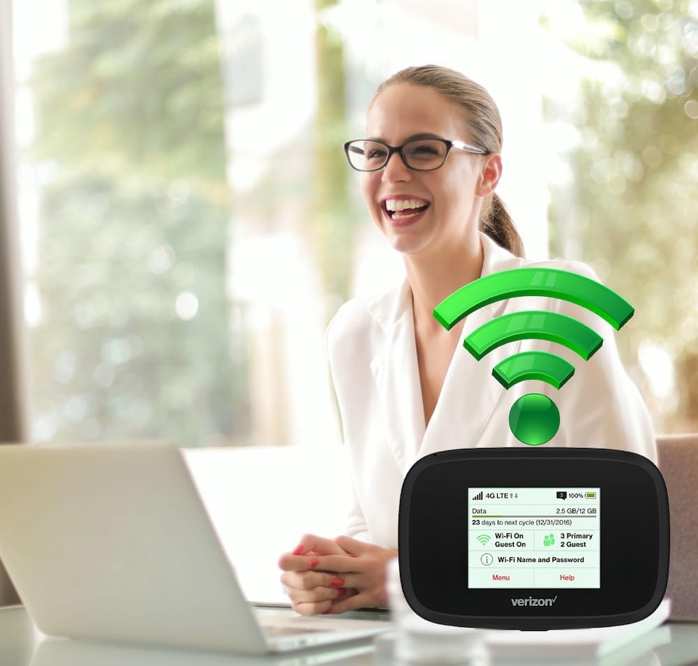 Verizon Wireless Jetpack Inseego MiFi 7730L | Mobile Hotspot for Travel | 4G Mobile Portable WiFi | Unlocked Globally | Speed up to 450 Mbps | Usage Up to 8 Hours | EVDO-LINK Bundle (Budget)