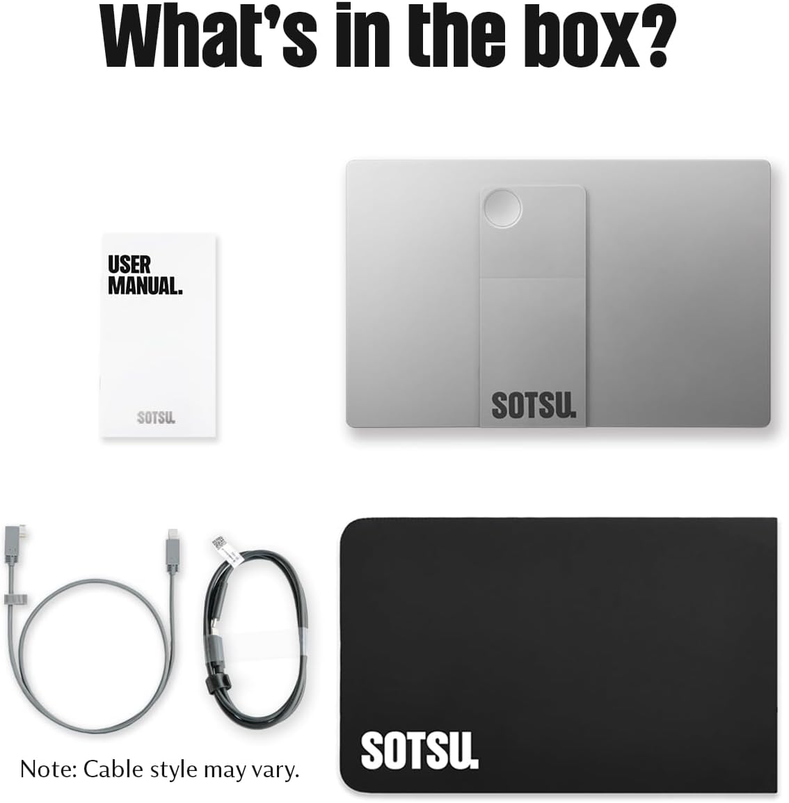 SOTSU FlipAction Go 14' Premium Portable Monitor | Full HD 1080p | 400 Nits | 100% sRGB | Robust yet Lightweight | Pivoting Landscape & Portrait Display | Tempered Glass Cover | USB-C & Mini HDMI | 5W