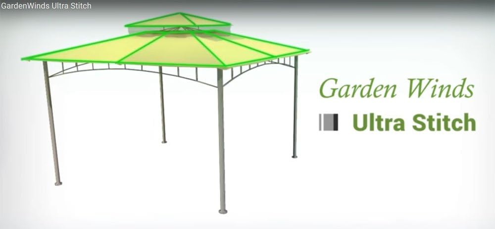 Garden Winds Replacement Canopy Top Cover for Meritmoor 10x12 Pergola - Riplock 350