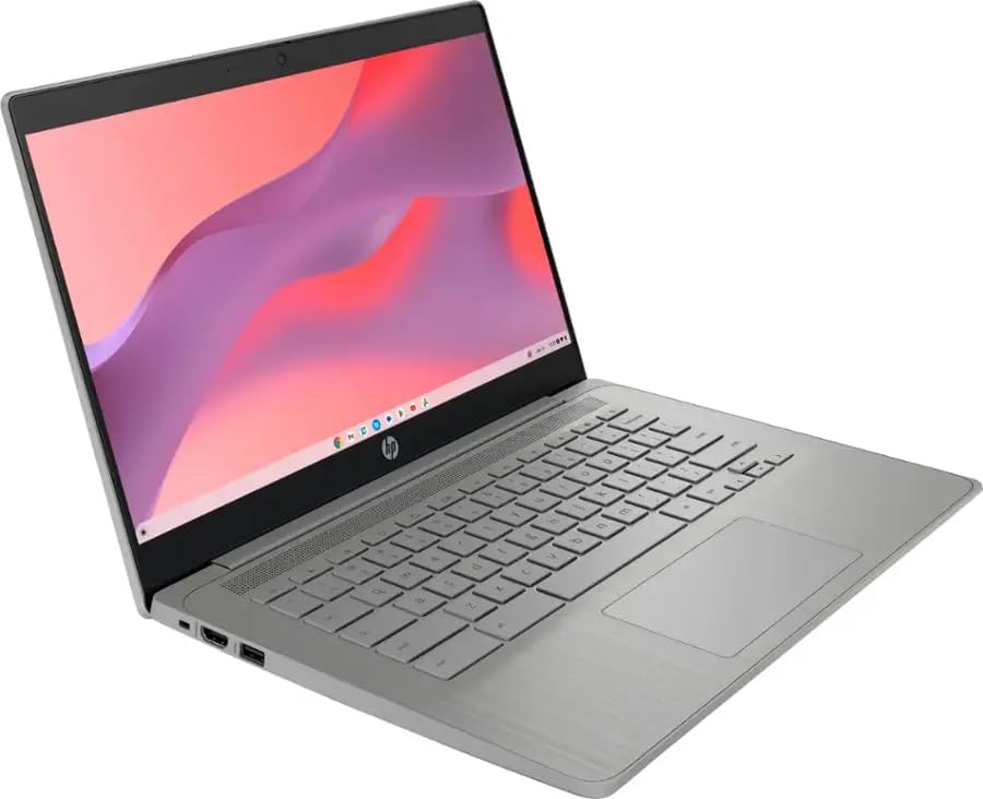 HP Chromebook 14'' HD Laptop, Student and Business Laptop, Intel Celeron N4500, 4GB RAM, 64GB eMMC, Long Battery Life, Fast Charge, Chrome OS, Gray, 14a-ne1013dx (Renewed)