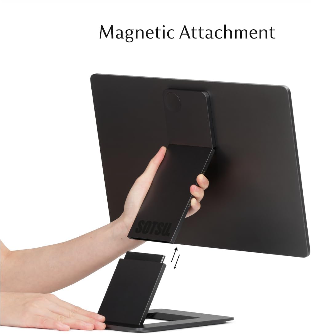 SOTSU FlipAction Elite 16' Portable Monitor | 4K | Super Compact | Pivot Rotate | 3840x2400 DCI P3 | 60Hz | 450 Nits | Full Metal CNC | Perfect Match for Mac and Windows (Space Black)
