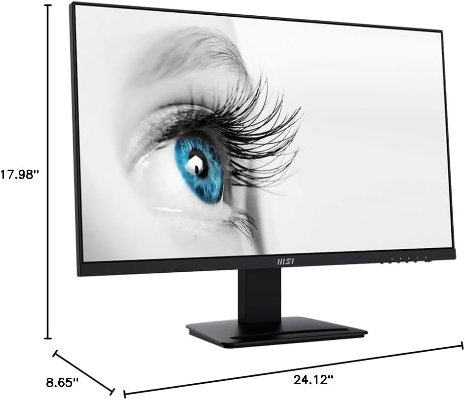 msi Pro MP273A, 27' Monitor, 1920 x 1080 (FHD), IPS, 100Hz, TUV Certified Eyesight Protection, 4ms, Displayport, HDMI, Tilt, Black